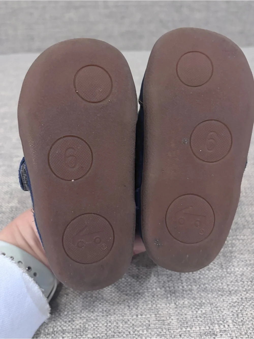 See Kai Run Navy Suede Hook-and-Loop Baby Walker Shoes